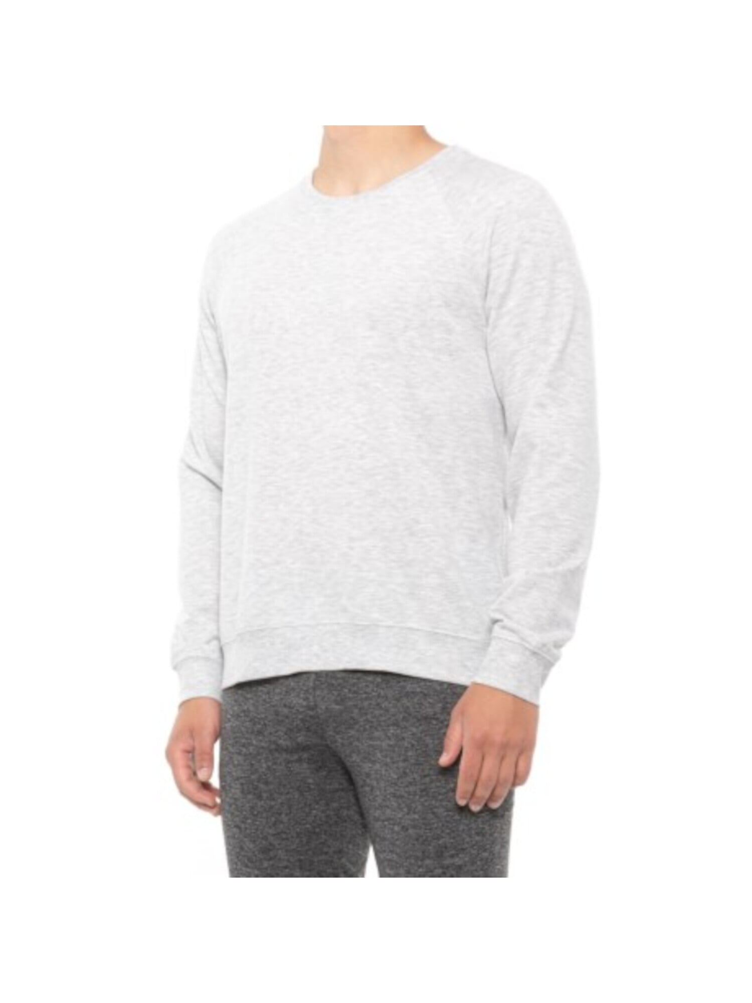 90 DEGREES Mens By Reflex Gray Heather Crew Neck Moisture Wicking  Sweatshirt S