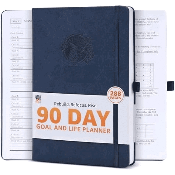 90 Day Goal Planner and Life Planner to Reclaim Your Purpose. Undated Daily, Weekly, Monthly Habit Tracker, Gratitude Journal, 10 Productivity Tools in One for Men & Women Ready to Rise Again$$Office