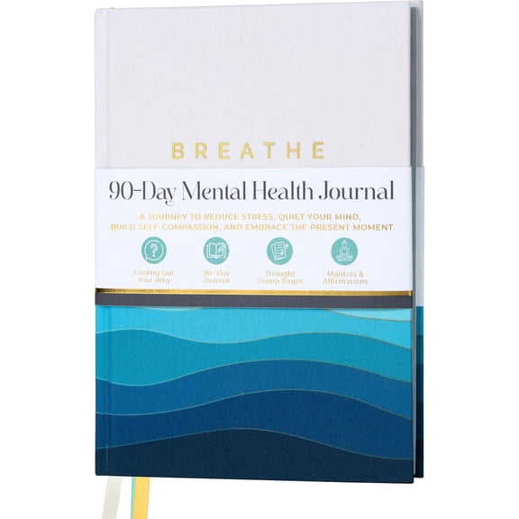 90-Day Guided Mental Journal for , Mindfulness & Emotional - Daily Prompts for Self-Care, Self-Reflection, Calm, & Inner Strength (5.9" x 8.7" Spiral Bound)