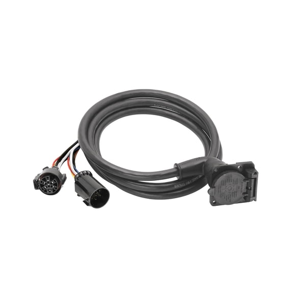 90 Degree 5Th Wheel Adapter Harness, 7-Way Flat Pin Connector Assembly 9Ft, Gm, Ford, Dodge, Toyota Replacement Auto Part, Easy to Install