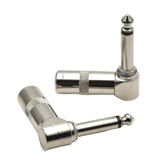 90 Degree 6.35mm Adapter Right Angle 6.35mm 1/4 Inch TS Mono Plugs Connector