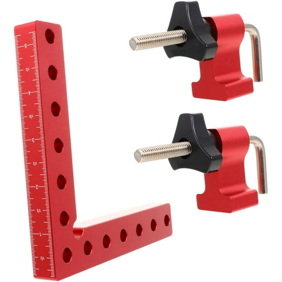 90 Degree Alloy Positioning Squares and Clamps for Woodworking High Precision Right Angle Tool for Cabinet Assembly Picture Framing and Projects