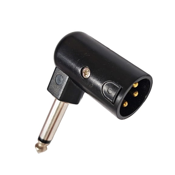 90 Degree Aluminum 6.35mm to XLR 3 Pin Adapter Converter for Recording Equipment and Live Sound Applications