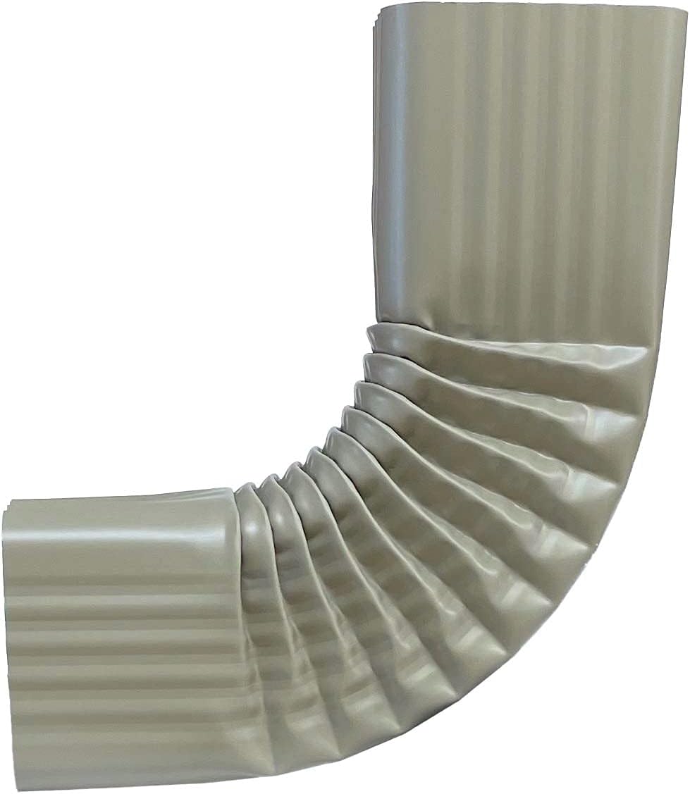 90 Degree Aluminum Downspout Gutter Elbow, Style B, 3X4 Inches, Clay