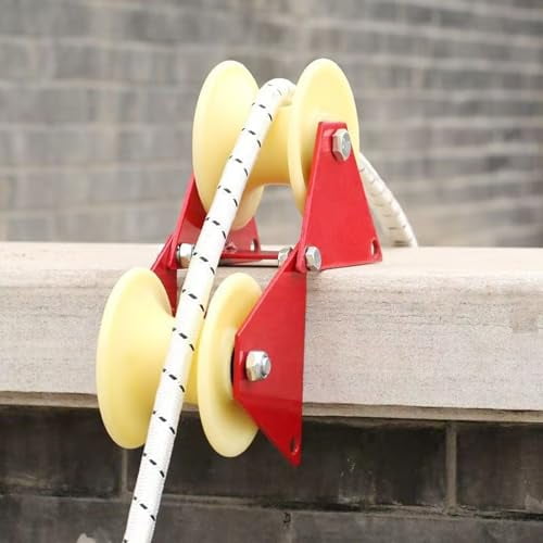 90 Degree Angle Lifting Pulley System Roof Top, Rope Block and Tackle Pulley System for Lifting Heavy Objects, Material Handling and Moving Lifting System with Hooks(Large)$$Tools & Hardware Other