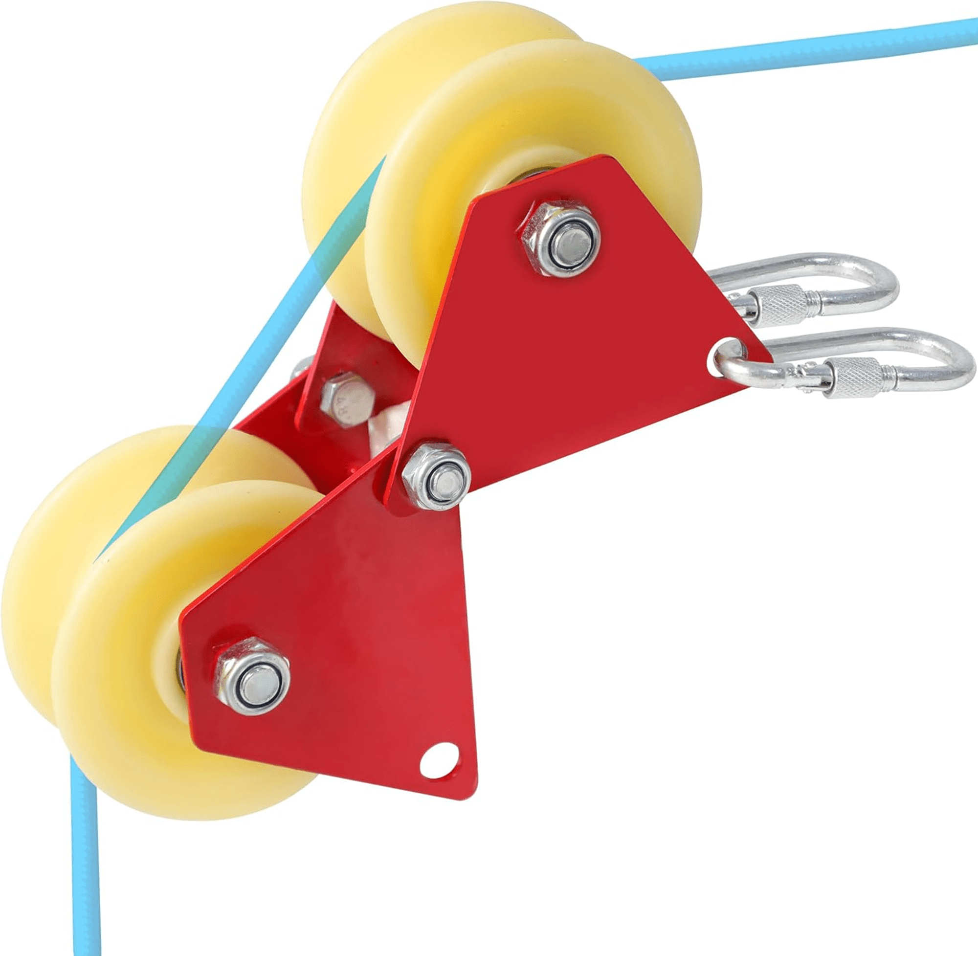 90 Degree Angle Lifting Pulley System Roof Top, Rope Block and Tackle ...