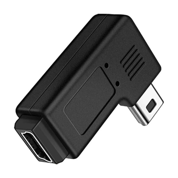 90 Degree Angled Mini USB 5Pin Extension Adapter for Charging and Data Transfer in Tight Space