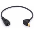 90 Degree Angled USB C Male to Micro B Female OTG Adapter Converter (25 ...