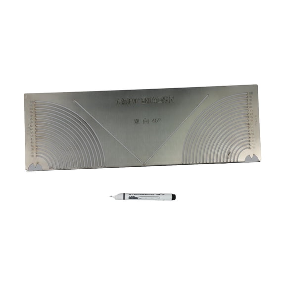 90 Degree Arc Angle Marking Ruler Tool With Marker Pen For Precision Work 20-100 Fangkenuo