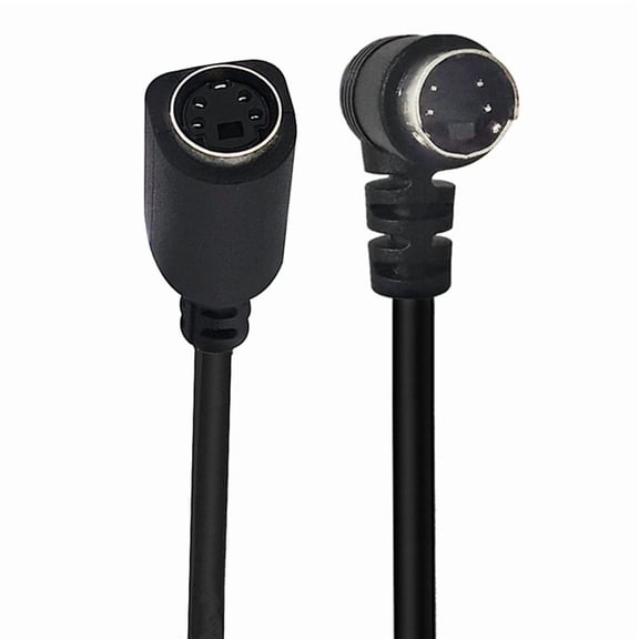 90 Degree Bend Mini DIN 4Pin Male to Female S-Video 4-Pin SVHS Camera DVR, , DVD Player Video Connection Cable B