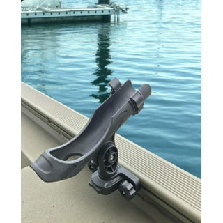 TFCFL Stainless Steel Boat Fishing Pole Rod Holder Tackle Rail Mount 5 Tube  2 Clamp