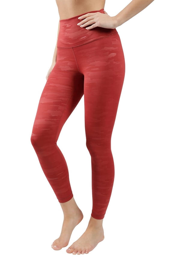90 Degree By Reflex - Performance Activewear - Printed Yoga Leggings - Camo Sangria - Large
