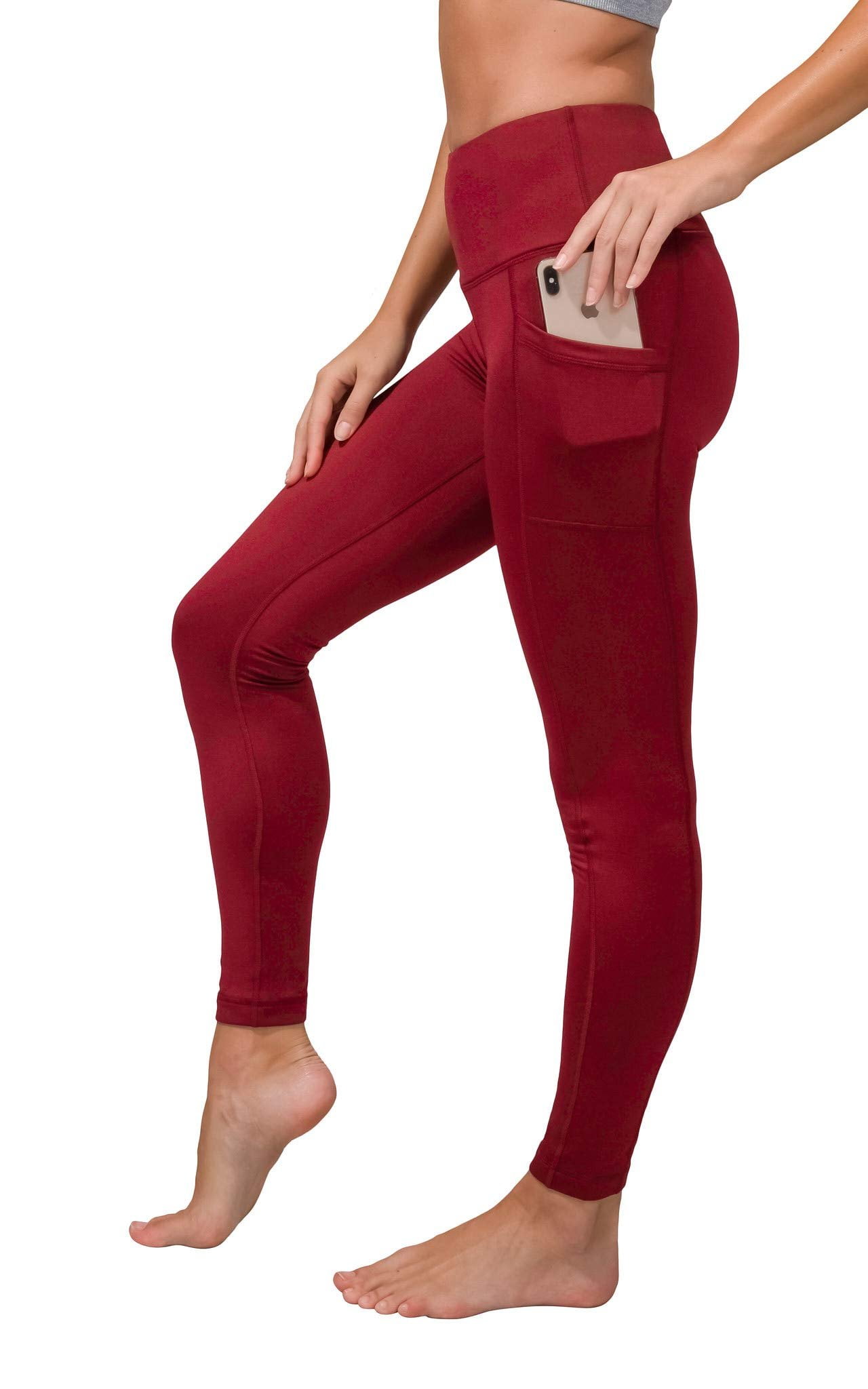 90 Degree By Reflex Women s Polarflex Fleece Lined High Waist Side Pocket Legging Walmart