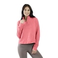thumbnail image 1 of 90 Degree By Reflex Womens Long Sleeve Two Tone Heather Half Zip Pullover - Heather Heat Wave - XXL, 1 of 3