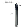 thumbnail image 1 of 90 Degree Chamfer End Mill 3Flute Milling Cutter Carbide Router Engineering Tool D10, 1 of 5