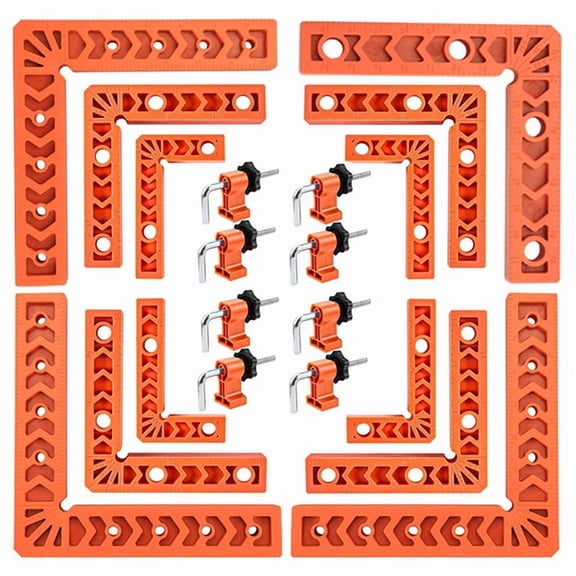 90 Degree Clamp,Positioning Squares,3 Inch 4 Inch 6 Inch Right Angle Clamp with Clamping Squares,Corner Clamps,1 x 90 Degree Corner Clamp Clamping Square Set