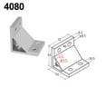 thumbnail image 1 of 90 Degree Corner Angle Bracket Connection Joint Fastener For Aluminum Profile Inside Corner Bracket Fixed Connectors Fasteners, 4080, 1 of 6