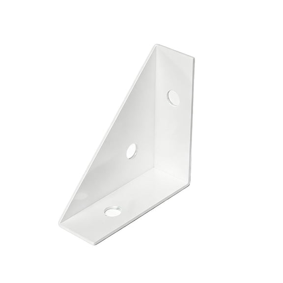 90 Degree Corner Brace Bracket, Cold Rolled Steel L-Shaped Shelf Support for Furniture Repair and Reinforcement, Multiple Sizes and Colors,1 PCS,WHITE,S