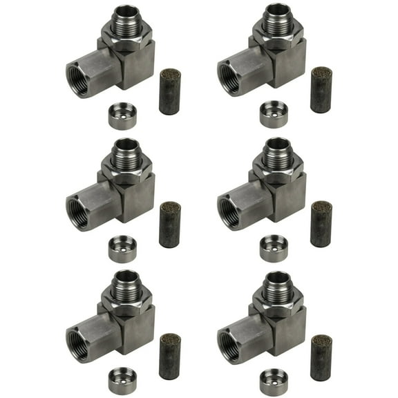 90 Degree Detachable Mini-catalytic Converter Sensor Automotive Accessories Mini-catalytic Converter M18X1.5 Oxygen Sensor Car O2 Sensor 6Pcs