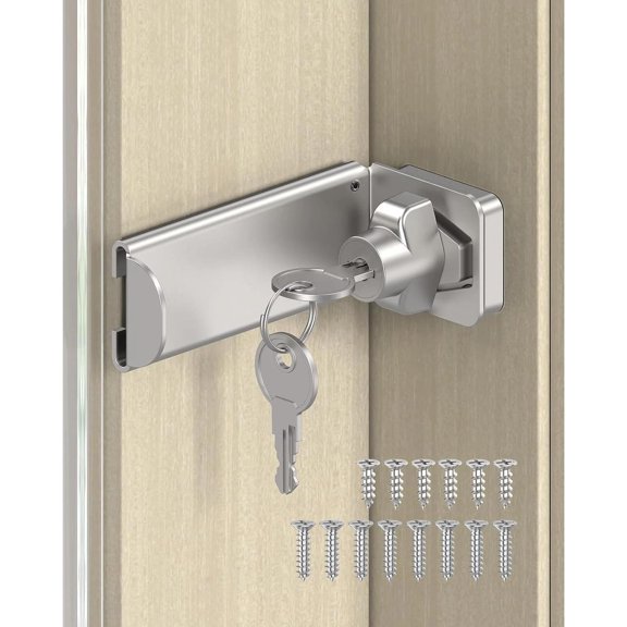 90 Degree Door Hasp Latch Lock Home Security Right Angle Latch Sliding Barn Door