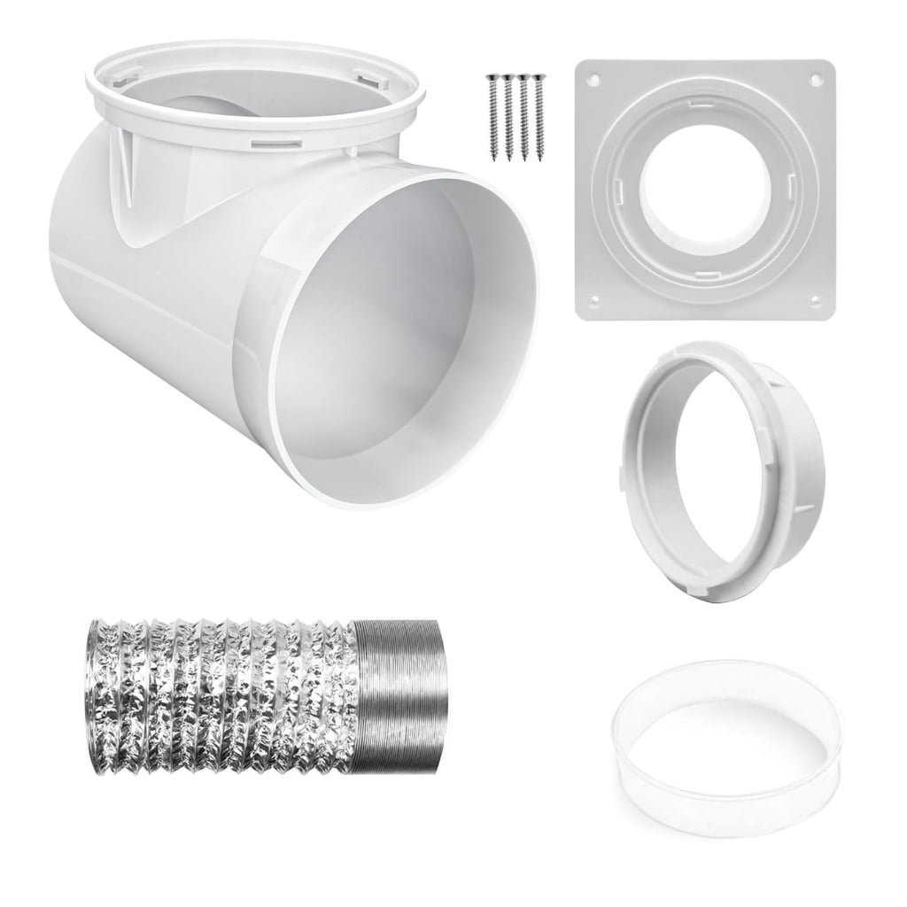 90 Degree Dryer Vent Hose Connector Set Vent Wall Plate Duct Quick Connector Dryers Dock
