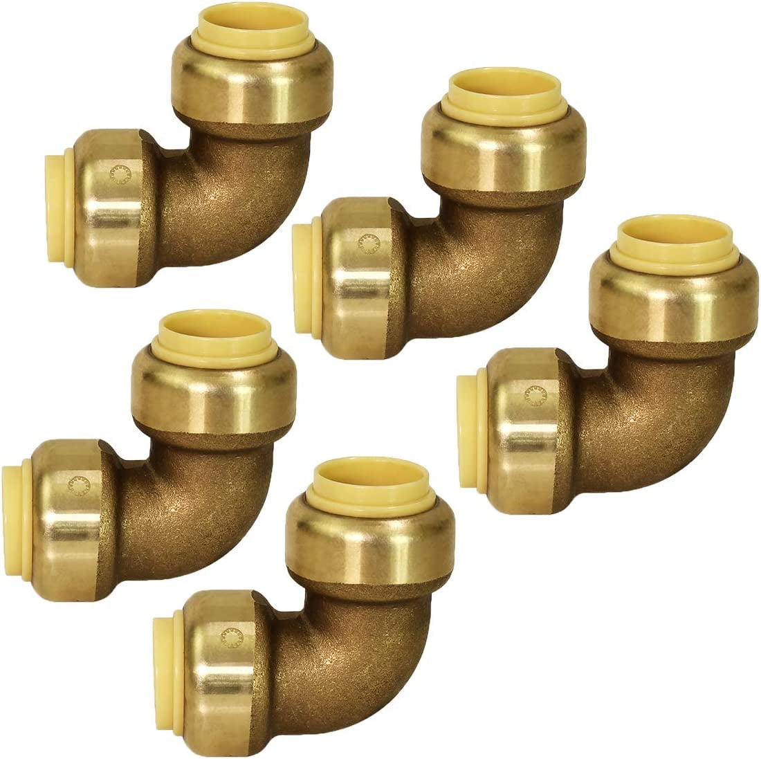 90 Degree Elbow Pipe Fittings Push To Connect Pex Copper, CPVC, 3/4 ...