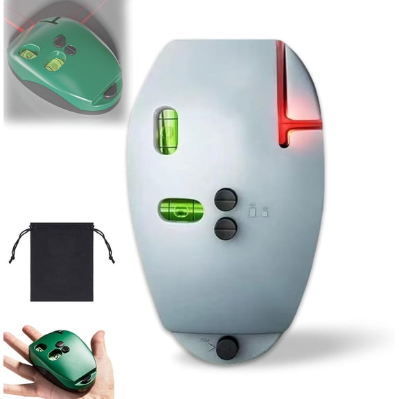 90 Degree Electronic Red Light Scale, Red Light Level, Green Self Leveling Cross Line RedLight Level with Horizontal and Vertical Lines,Protable for Construction (Green+Yellow)