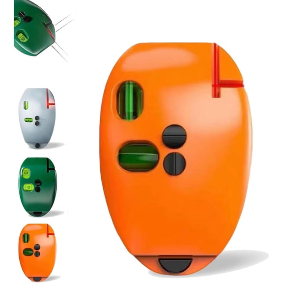 90 Degree Electronic Red Light Scale, Self-Leveling Parallel Line Parallel Line, Red Light Level, Green with Horizontal and Vertical Lines, Protable for Construction (Orange,1 Pcs)