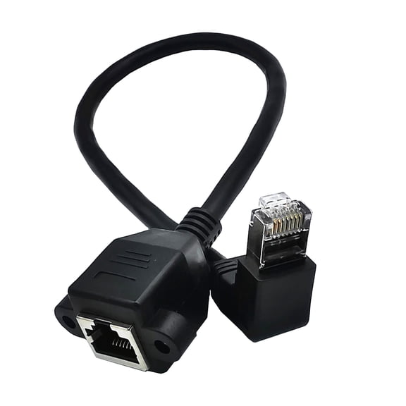 90 Degree Ethernet Cable Left/Right/Up/Down Bend Line Space Efficient Networking Cord for Seamlessly Connection