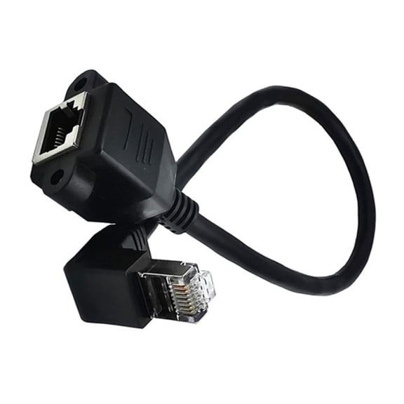 90 Degree Ethernet Cable Left/Right/Up/Down Bend Line Space Efficient Networking Cord for Seamlessly Office Connection