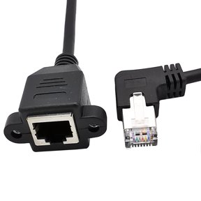 90 Degree Ethernet Cable Left/Right/Up/Down Bend Line Space Efficient Networking Cord for Seamlessly Office Connection