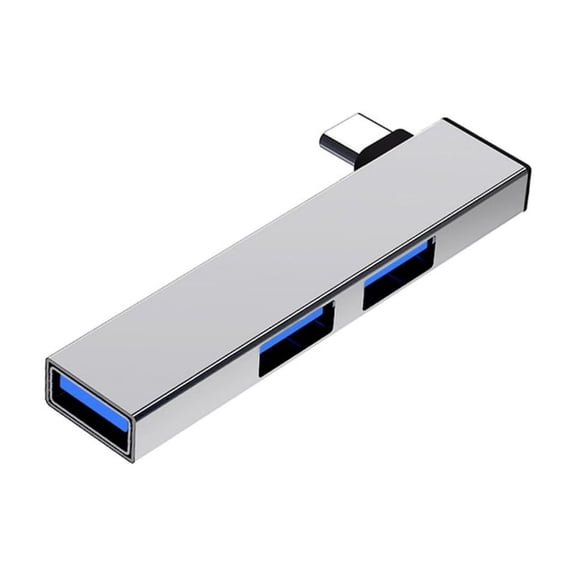 90 Degree Fast Speed USB C Docking Station Mini 4 Port Hub, USB3.0 Data Transfer for PC Laptop