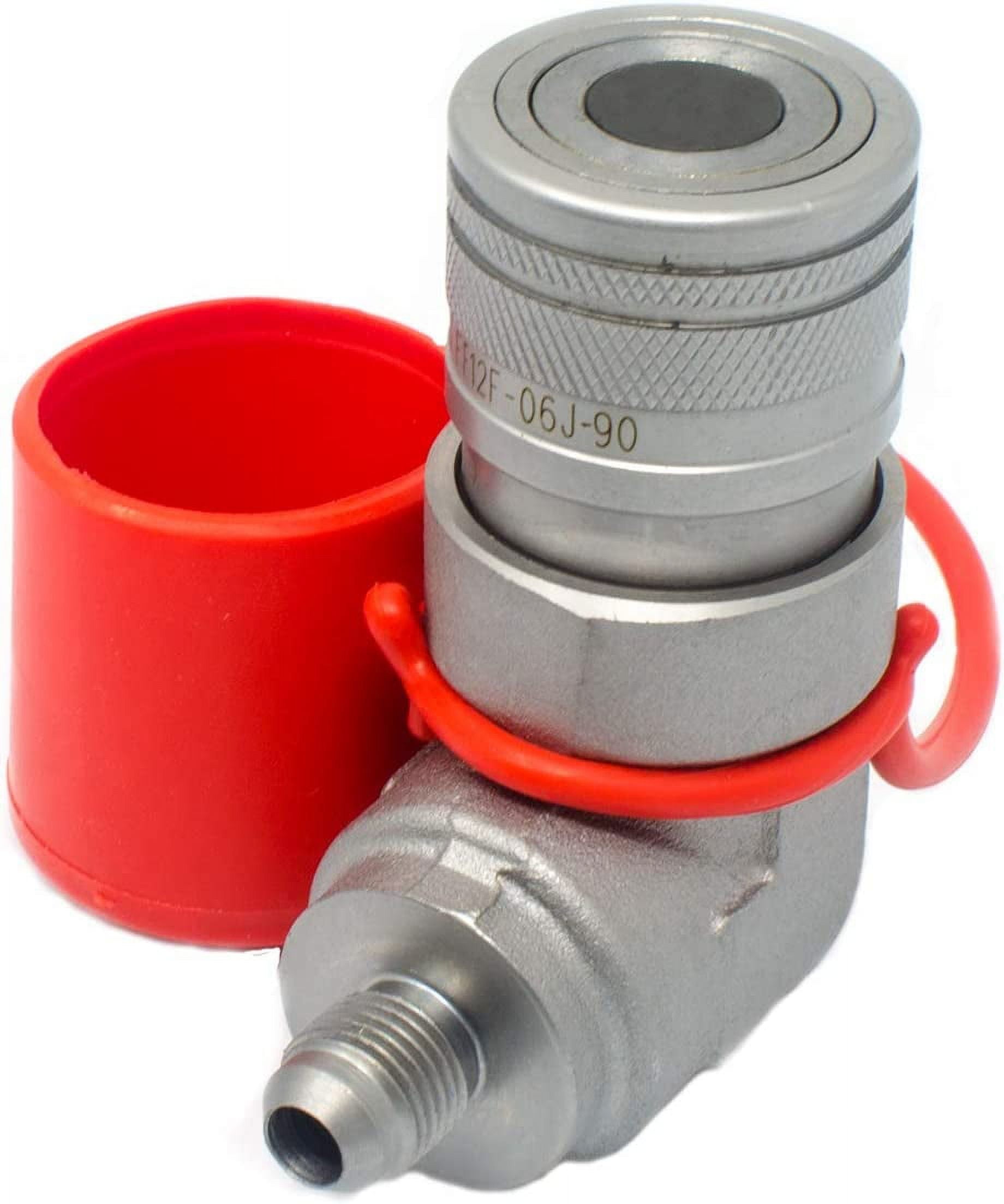 90 Degree Elbow 1/2" Flat Face Skid Steer Hydraulic Quick Connect Coupler Fit