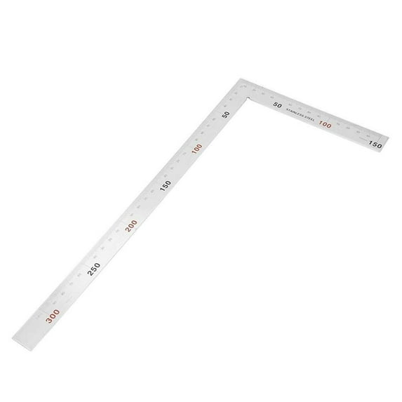 90 Degree Framing Square Ruler Layout Template Tool L Shape Right Angles Ruler Stainless Steel Measuring Ruler