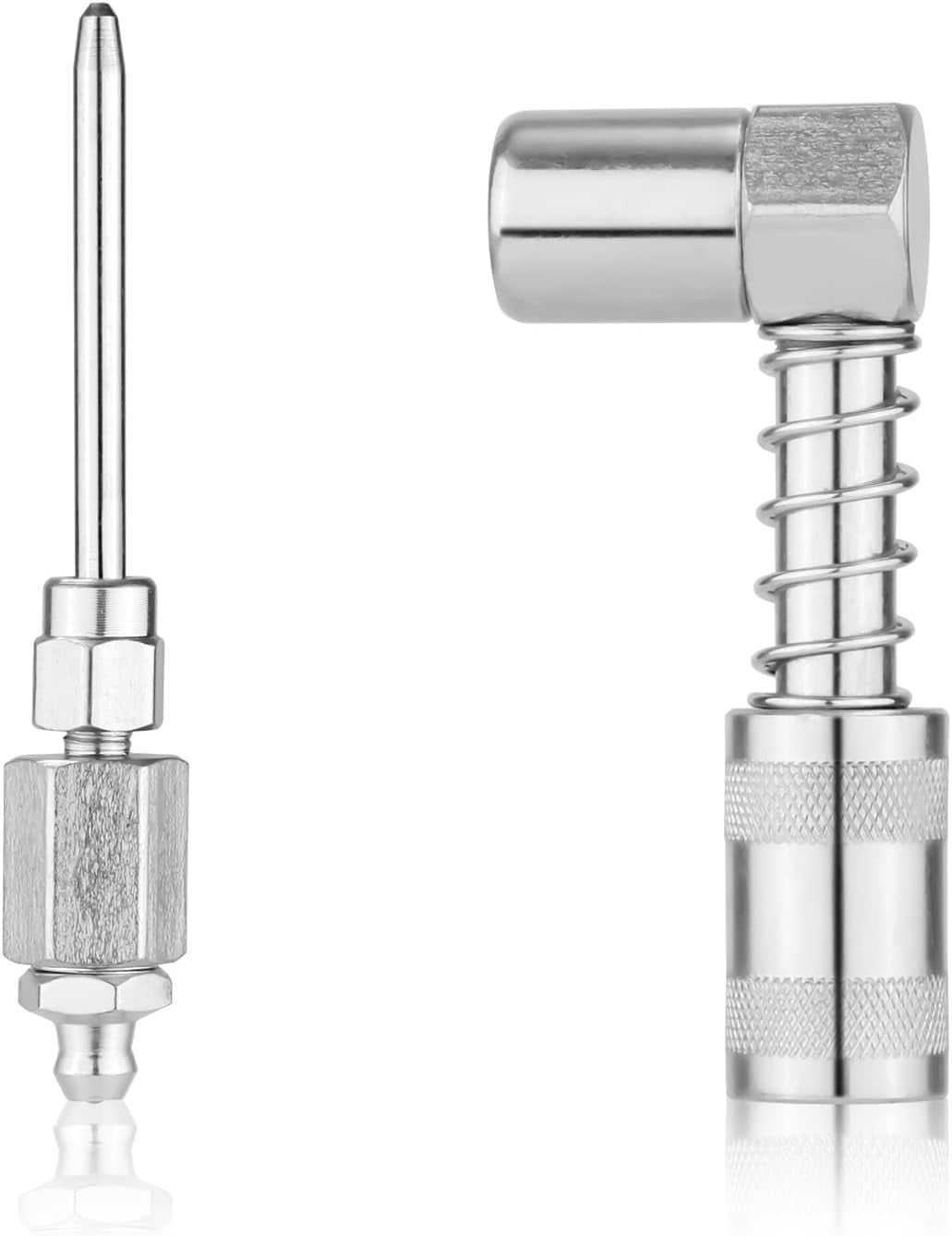 90 Degree Grease Coupler Adapter and Grease Injector Needle Gun Tip, Needle Grease Gun Fitting