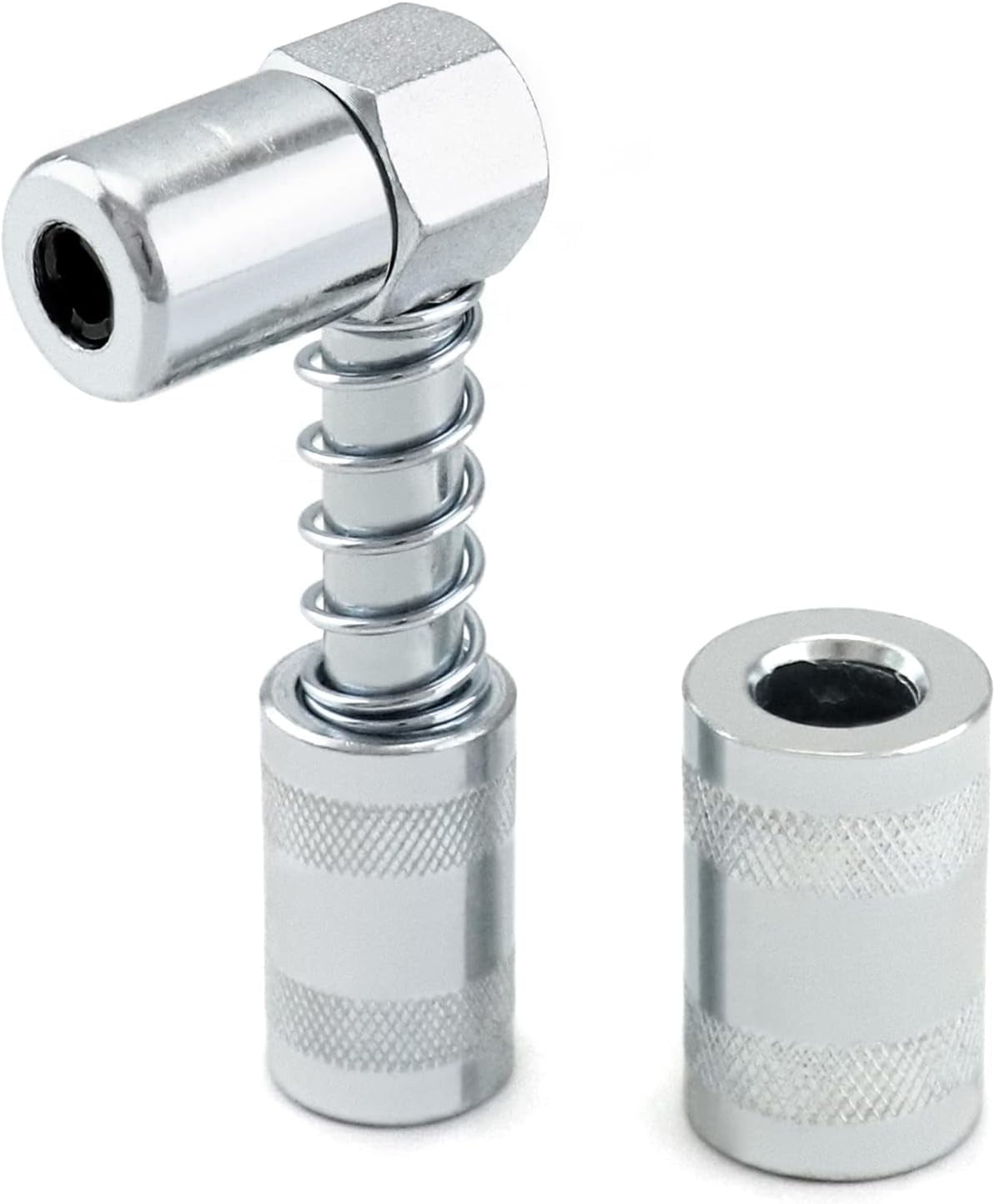90 Degree Grease Coupler Adapter with Sleeves, Grease Gun Coupler Snaps