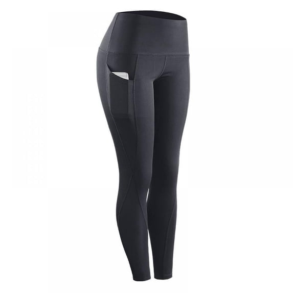 90 Degree High Reflex Waist Power Flex Elastic Leggings Pant Tummy Control Solid Stretch Compression Sportswear Casual Yoga Jogging Leggings Pants With Pocket Sport Clothing Accessory