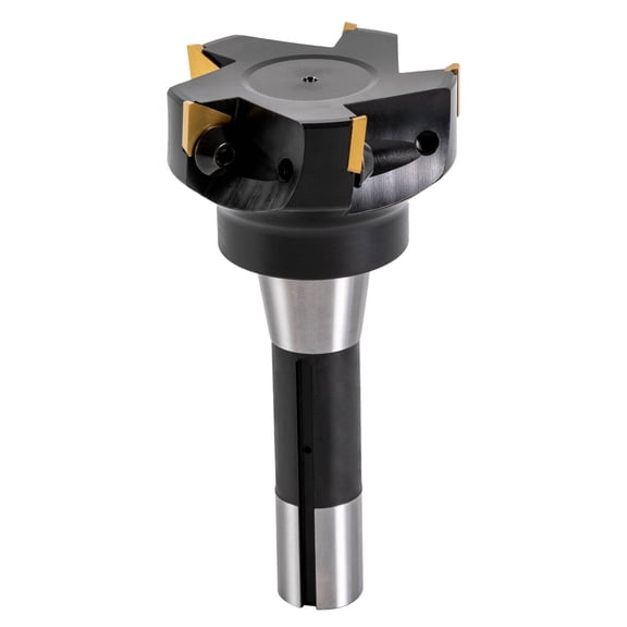 90 Degree Indexable End Mill 3'' Cutting Depth R8 Shank End Mill 5 Flutes End Mill w/Key