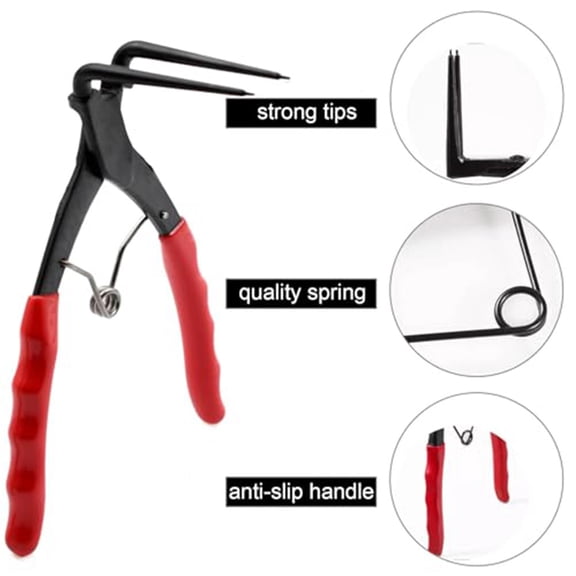 90 Degree Internal Snap Ring Pliers for Circlip Removal, Heat Treated Steel Retaining Ring Tool with PVC Handles for Motorcycle Car Truck Master Cylinders up to 2 Inch