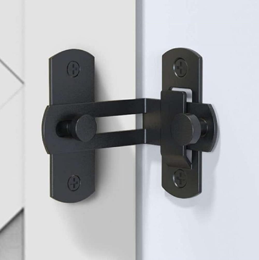 90 Degree Locking Privacy Lock Sliding barn Door Latch Right Angle Door  Clasp cam Lock 
