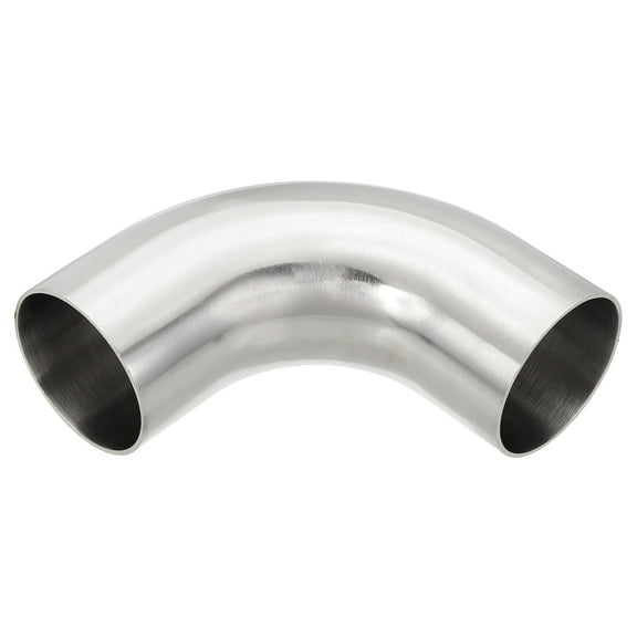 90 Degree Mandrel Bend Elbow, 2 Inch OD Steel Exhaust Elbow Piping Connector 115mm 316 Stainless, 1 Pack