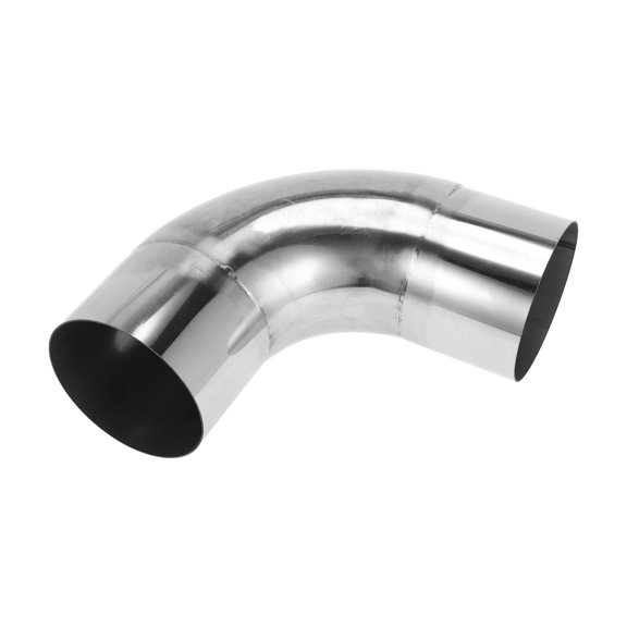 90 Degree Mandrel Exhaust Pipe DIY Custom Car Modified Exhaust Pipe Tubing Piping 114mm/4.5" OD 200mm/7.87" Length 304 Stainless Steel Silver Tone