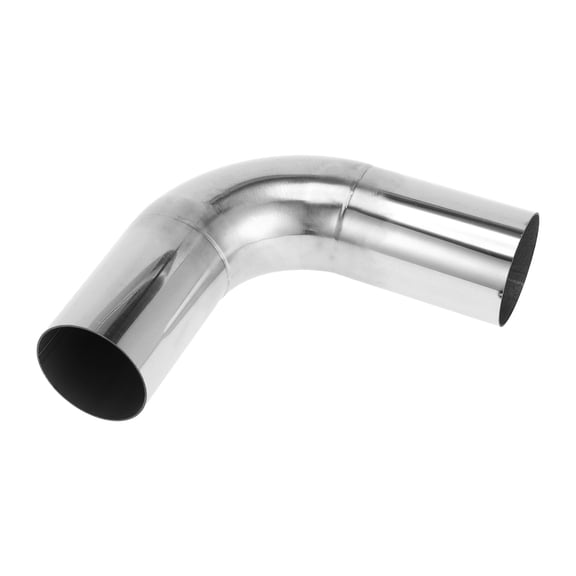 90 Degree Mandrel Exhaust Pipe DIY Custom Car Modified Exhaust Pipe Tubing Piping 57mm/2.25" OD 150mm/5.91" Length 304 Stainless Steel Silver Tone