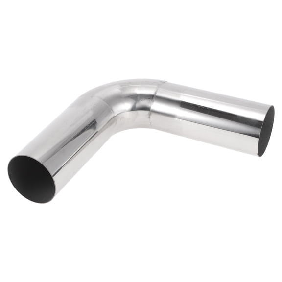 90 Degree Mandrel Exhaust Pipe DIY Custom Car Modified Exhaust Pipe Tubing Piping 64mm/2.5" OD 200mm/7.87" Leg Length T316 Stainless Steel Silver Tone