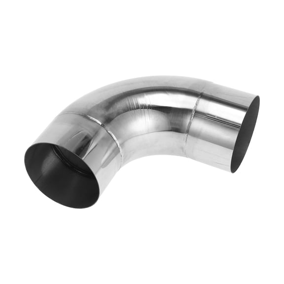 90 Degree Mandrel Exhaust Pipe DIY Custom Car Modified Exhaust Pipe Tubing Piping 89mm/3.5" OD 150mm/5.91" Length 304 Stainless Steel Silver Tone