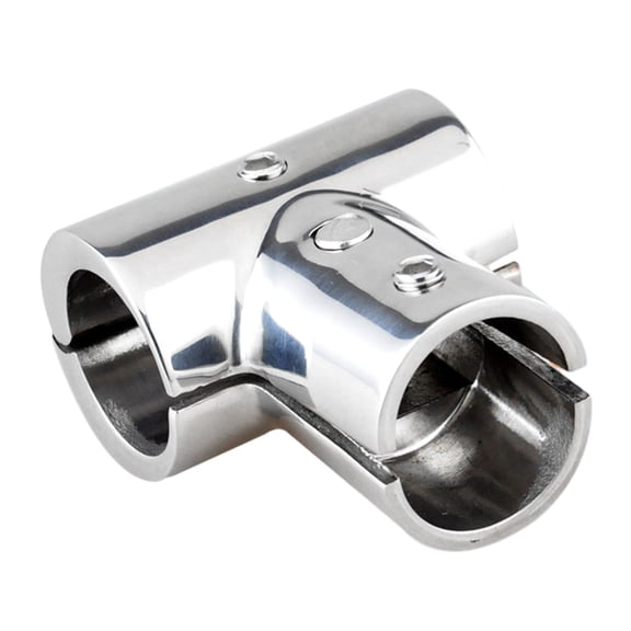 90 Degree Marine Handrail Tees Steel Pipes Connector Handrail Tees Joint Marine Handrail T Connector Boat Railing Fittin