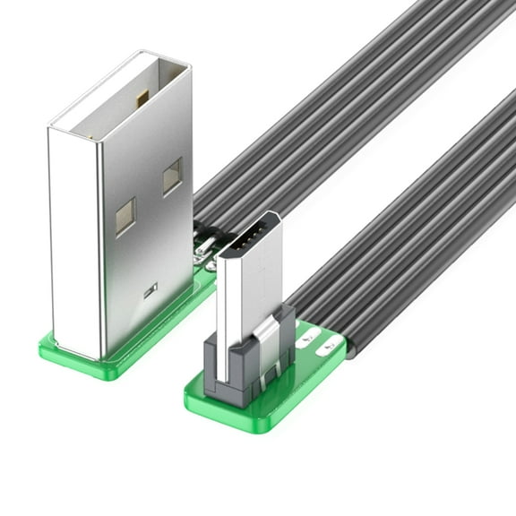 90 Degree Microed USB Data and Charging Cable for Phones Tablets Cameras and More Available in Various Lengths