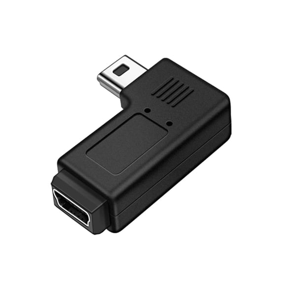 90 Degree Mini USB 5Pin Male to Female Extension Adapter for Gaming and Charging