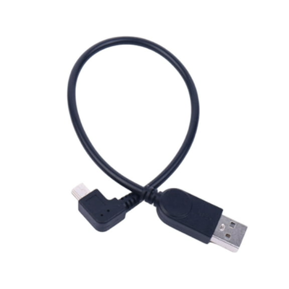 90 Degree Mini USB Data Cable with Standard USB2.0 Input, USB to Mini USB Charging Cord for Connecting Cameras 30cm