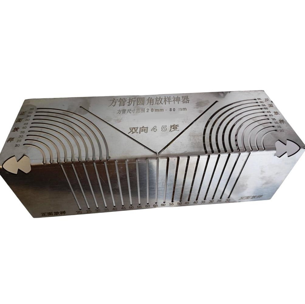 90 Degree Multifunctional Square Tube Rounded Corner Ruler Drawing Tool ...